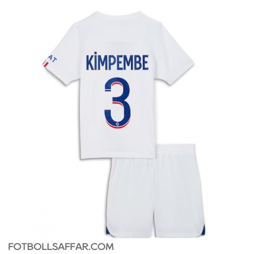 Paris Saint-Germain Presnel Kimpembe #3 Bortadräkt Barn 2023-24 Kortärmad (+ Korta byxor)